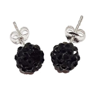 Sølv ørestuds med 8 mm shambalakuler