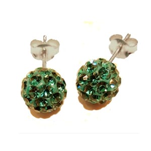 Sølv ørestuds med 8 mm shambalakuler