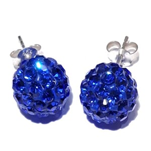 Sølv ørestuds med 10 mm shambalakuler