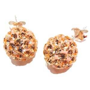 Sølv ørestuds med 10 mm shambalakuler