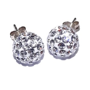 Sølv ørestuds med 10 mm shambalakuler