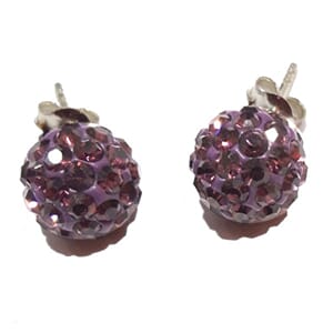 Sølv ørestuds med 10 mm shambalakuler