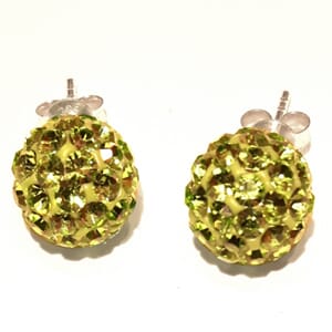 Sølv ørestuds med 10 mm shambalakuler