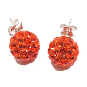 Sølv ørestuds med 10 mm shambalakuler