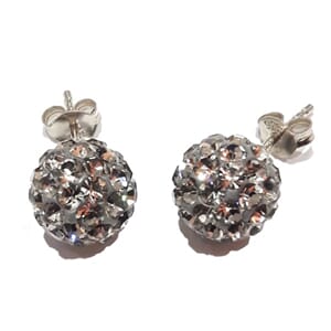 Sølv ørestuds med 10 mm shambalakuler