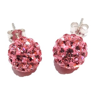 Sølv ørestuds med 10 mm shambalakuler