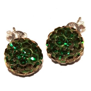 Sølv ørestuds med 10 mm shambalakuler