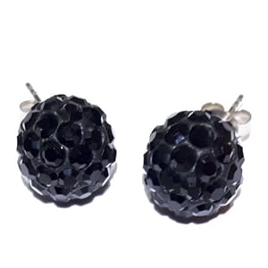 Sølv ørestuds med 10 mm shambalakuler