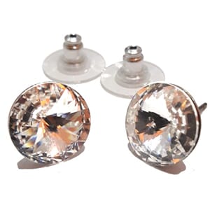 Ørestuds med 12 mm Swarovski-krystaller