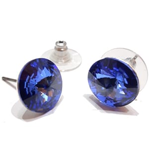 Ørestuds med 12 mm Swarovski-krystaller