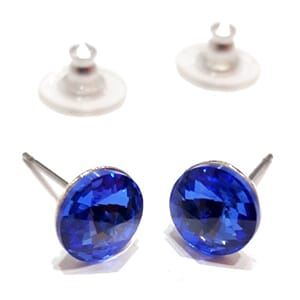 Ørestuds med 8 mm Swarovski-krystaller