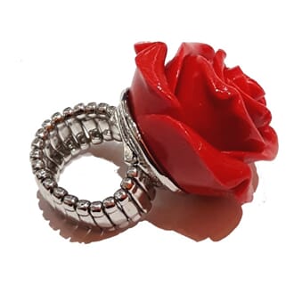 Flex-ring med rosemotiv