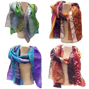 Fantastiske sjal i 100 % silke