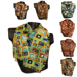 Vintage-sjal i silke