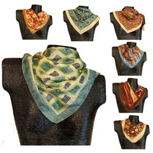 Vintage-sjal i silke