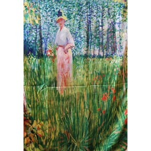 Kunstsjal i viskose og silke