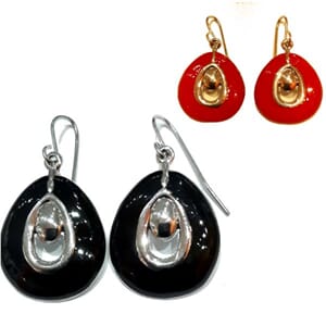 Øredobber med emalje