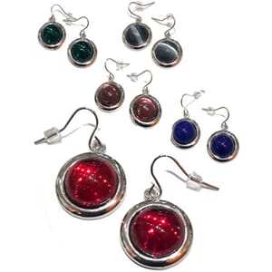 Øredobber med glass