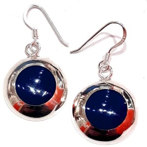 Øredobber i sølv med natursten