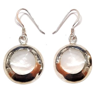 Øredobber i sølv med perlemor