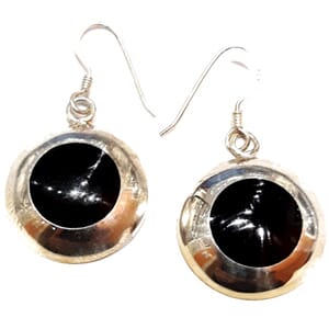 Øredobber i sølv med natursten