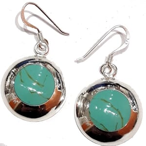 Øredobber i sølv med natursten