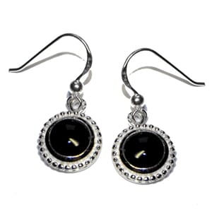 Øredobber i sølv med natursten