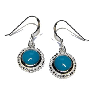 Øredobber i sølv med natursten