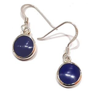 Øredobber i sølv med natursten