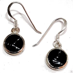 Øredobber i sølv med natursten