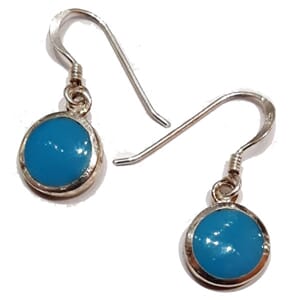 Øredobber i sølv med natursten