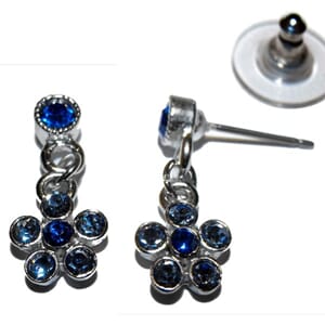 Ørestuds med Swarovski-blomst