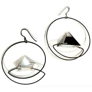 80-talls øredobber i plexiglass