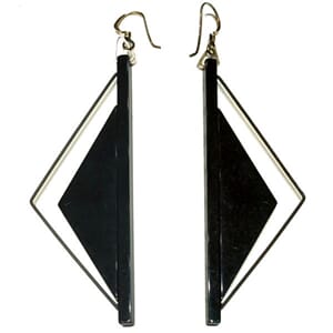 80-talls øredobber i plexiglass