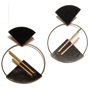 80-talls øredobber i plexiglass