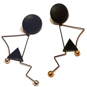 80-talls øredobber i plexiglass