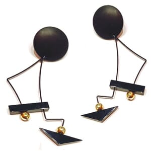 80-talls øredobber i plexiglass