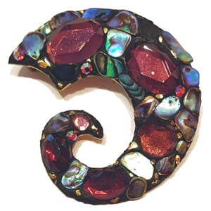 Vintage designer-brosje fra 80-tallet