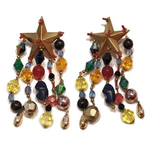 Vintage designer-øredobber fra 80-takllet