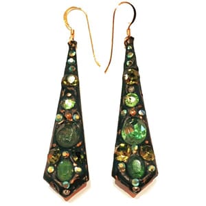 Vintage designer-øredobber fra 80-tallet