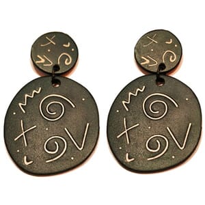 Vintage designer-øredobber fra 80-tallet