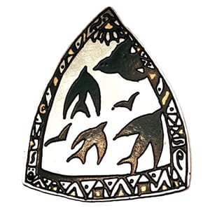 Vintage designer-brosje fra 80-tallet