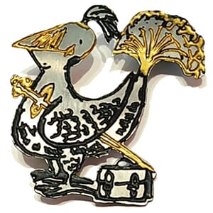 Vintage designer-brosje fra 80-tallet