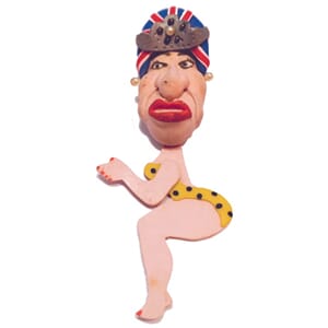 Vintage designer-brosje fra 80-tallet