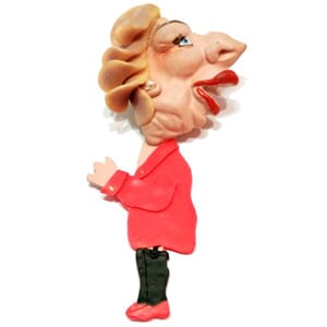 Vintage designer-brosje fra 80-tallet