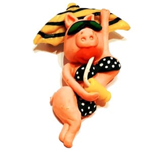 Vintage designer-brosje fra 80-tallet