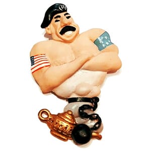 Vintage designer-brosje fra 80-tallet