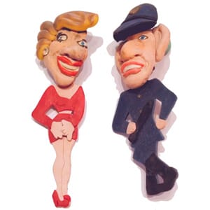 Vintage designer-øreclips fra 80-tallet