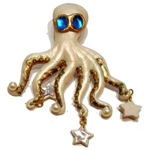 Vintage designer-brosje fra 80-tallet