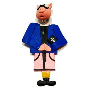 Vintage designer-brosje fra 80-tallet